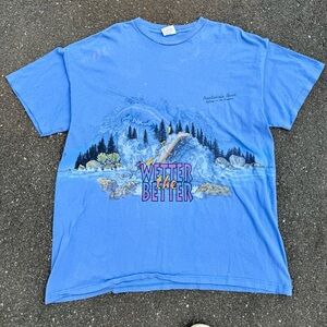 VINTAGE 1980/90s Single Stitch Nature Nantucket River Tee Shirt MADE IN USA